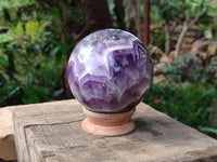 Polished Purple Chevron Amethyst Sphere x 1 From Madagascar