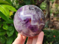Polished Purple Chevron Amethyst Sphere x 1 From Madagascar