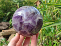 Polished Purple Chevron Amethyst Sphere x 1 From Madagascar