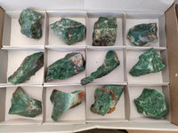 Natural Swazi Jade Cobbed Specimens x 12 From Swaziland