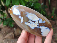 Polished Snow Orca Agate Standing Free Forms x 4 From Madagascar