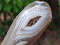 Polished Snow Orca Agate Standing Free Forms x 4 From Madagascar
