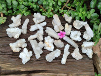 Natural Drusy Snow Finger Crystals x 35 From Albert's Mountain, Lesotho