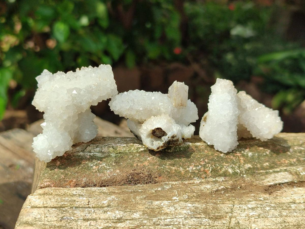 Natural Drusy Snow Finger Crystals x 35 From Albert's Mountain, Lesotho