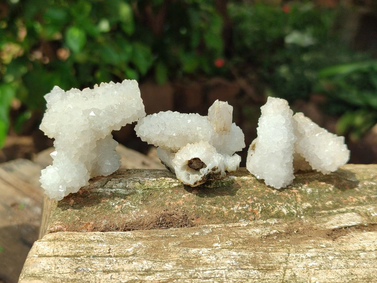 Natural Drusy Snow Finger Crystals x 35 From Albert's Mountain, Lesotho
