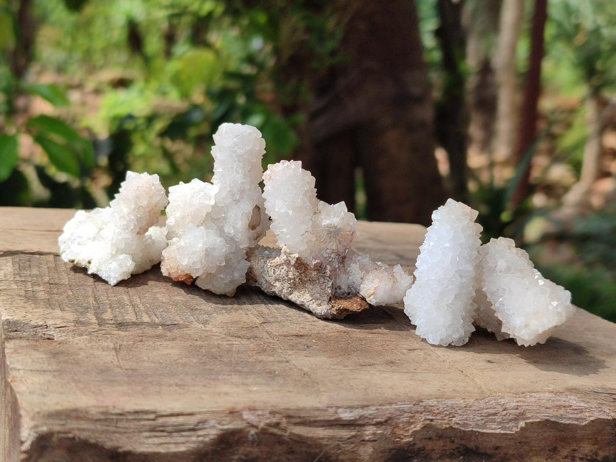 Natural Drusy Snow Finger Crystals x 35 From Albert's Mountain, Lesotho