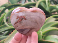 Polished Polychrome Jasper Hearts x 6 From NW Coast, Madagascar