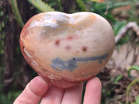 Polished Polychrome Jasper Hearts x 6 From NW Coast, Madagascar