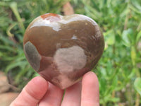 Polished Polychrome Jasper Hearts x 6 From NW Coast, Madagascar