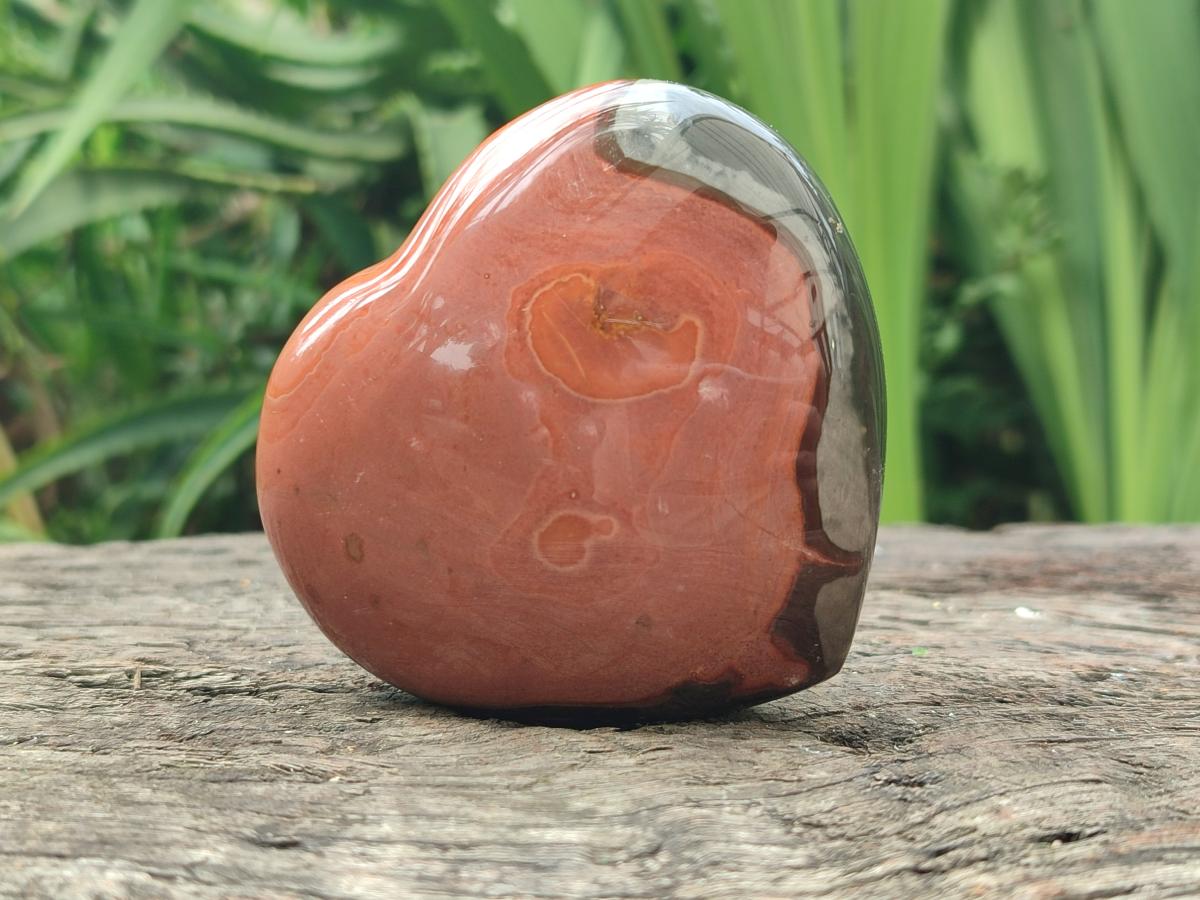 Polished Polychrome Jasper Hearts x 6 From NW Coast, Madagascar