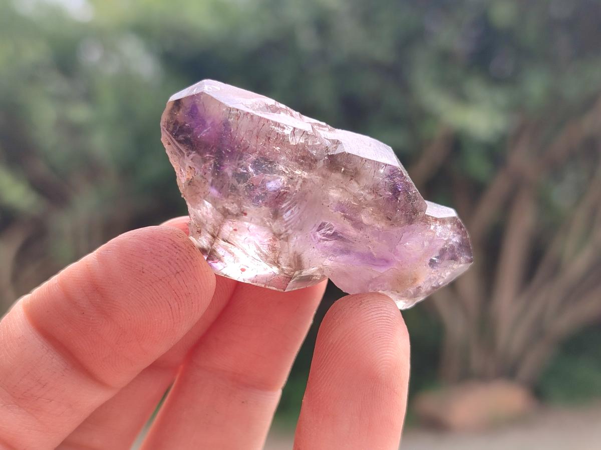 Natural Window Amethyst Crystals x 13 From Chiredzi, Zimbabwe