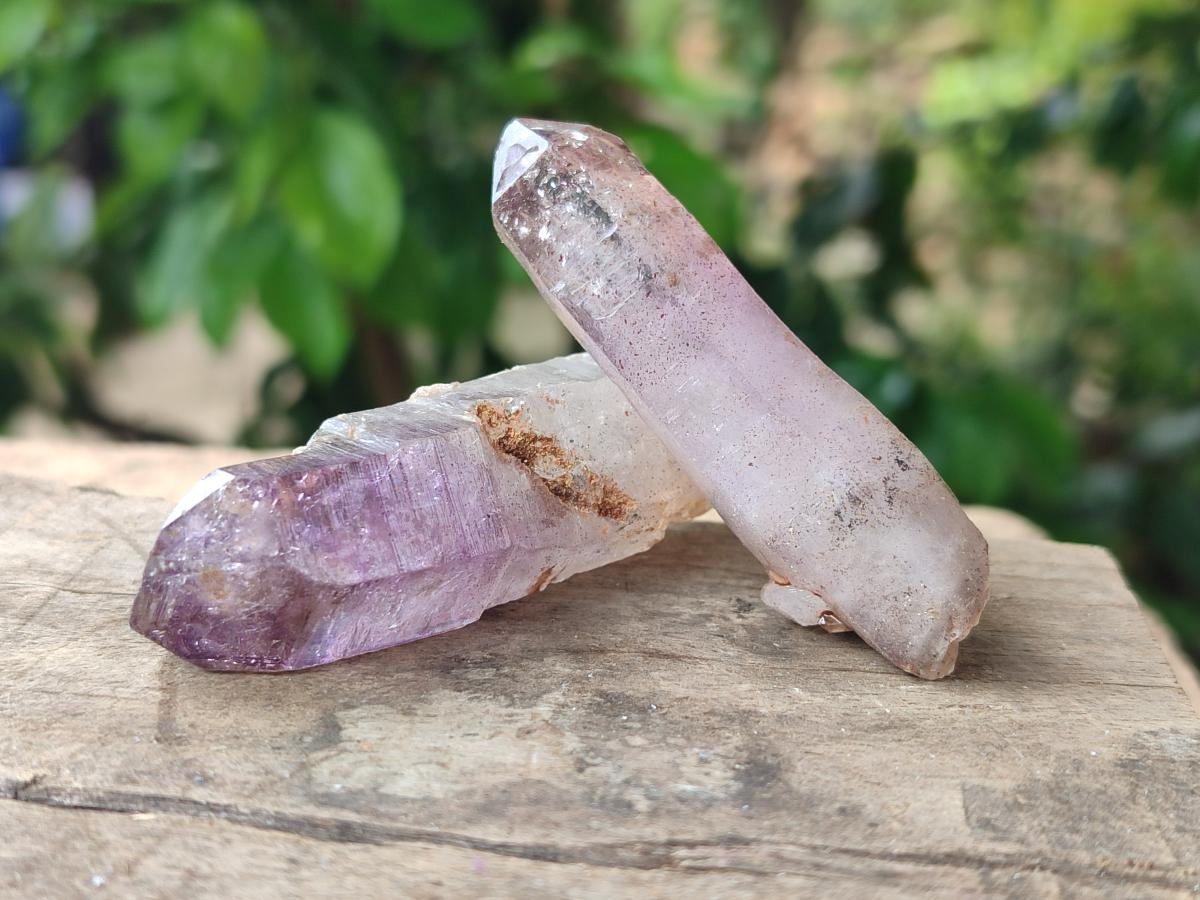 Natural Window Amethyst Crystals x 13 From Chiredzi, Zimbabwe