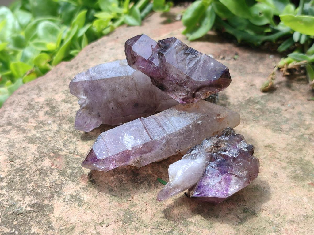 Natural Window Amethyst Crystals x 13 From Chiredzi, Zimbabwe
