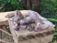 Natural Window Amethyst Crystals x 13 From Chiredzi, Zimbabwe