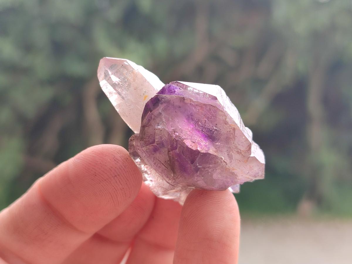 Natural Window Amethyst Crystals x 13 From Chiredzi, Zimbabwe