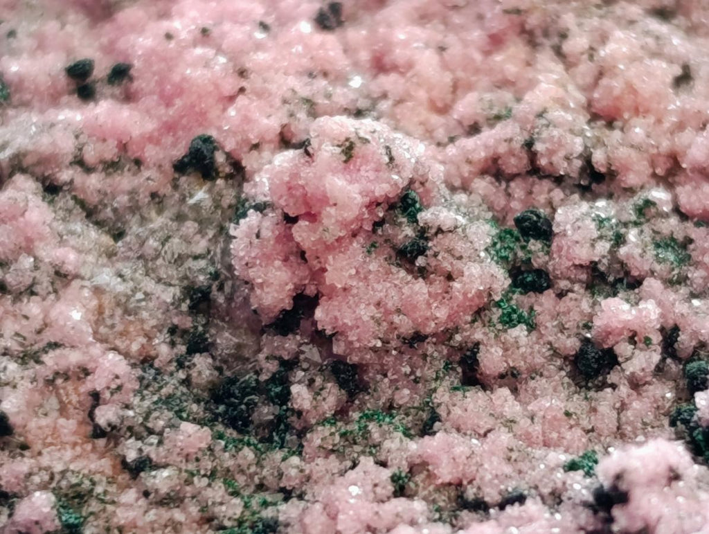 Natural Salrose Cobaltion Dolomite Specimens with Malachite x 2 From Kakanda, Congo