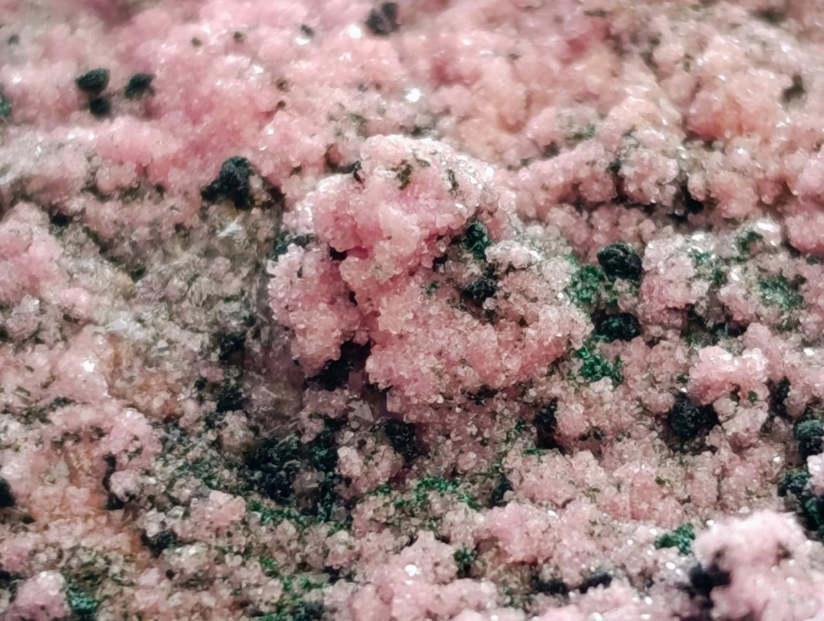 Natural Salrose Cobaltion Dolomite Specimens with Malachite x 2 From Kakanda, Congo