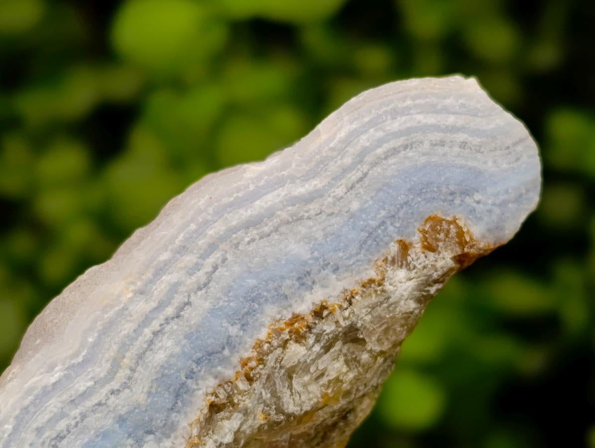 Natural Blue Lace Agate Crystalline Plate Specimens x 2 From Namibia