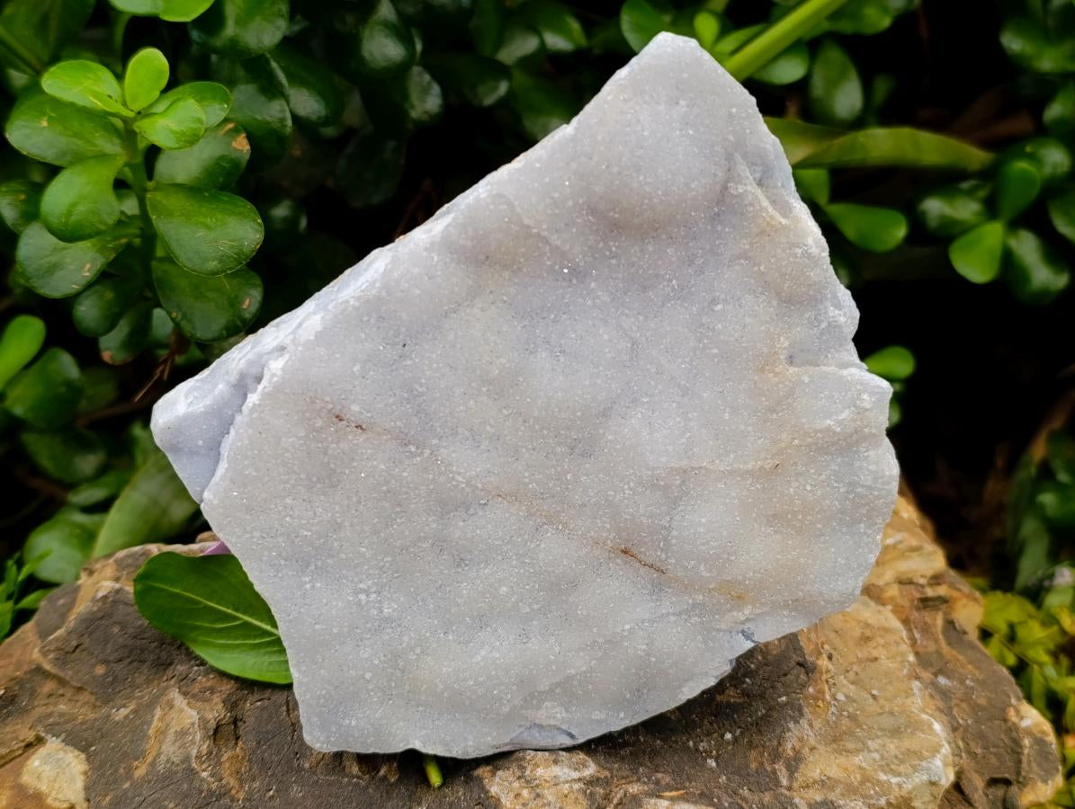 Natural Blue Lace Agate Crystalline Plate Specimens x 2 From Namibia