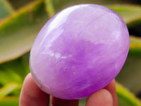 Polished Chevron Amethyst Palm Stones x 12 From Madagascar