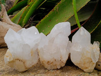 Natural Cascading Candle Quartz Clusters x 3 From Antsirabe, Madagascar