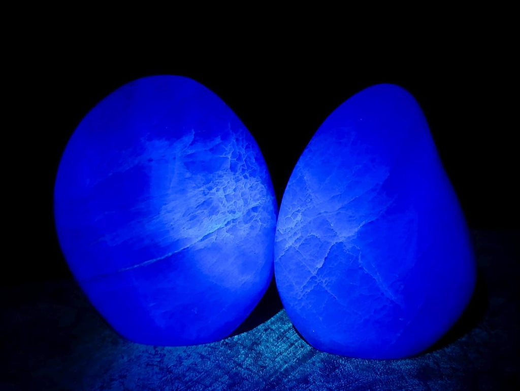 Polished Green Fluorite Standing Free Forms x 2 From Madagascar