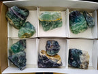 Natural Watermelon Fluorite Cobbed Specimens x 10 From Uis, Namibia