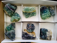 Natural Watermelon Fluorite Cobbed Specimens x 10 From Uis, Namibia