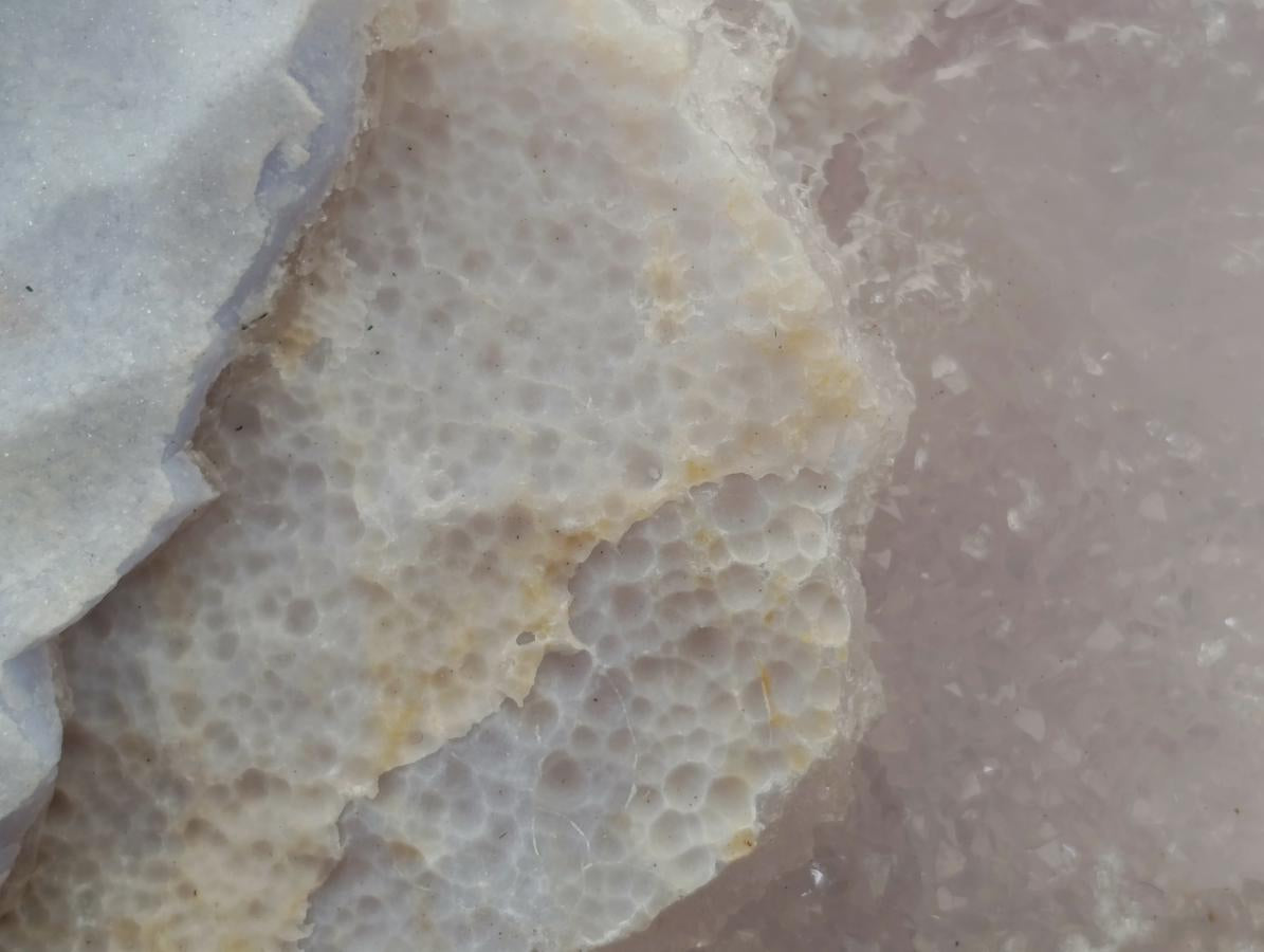 Natural Blue Lace Agate Crystalline Plate Specimens x 2 From Namibia