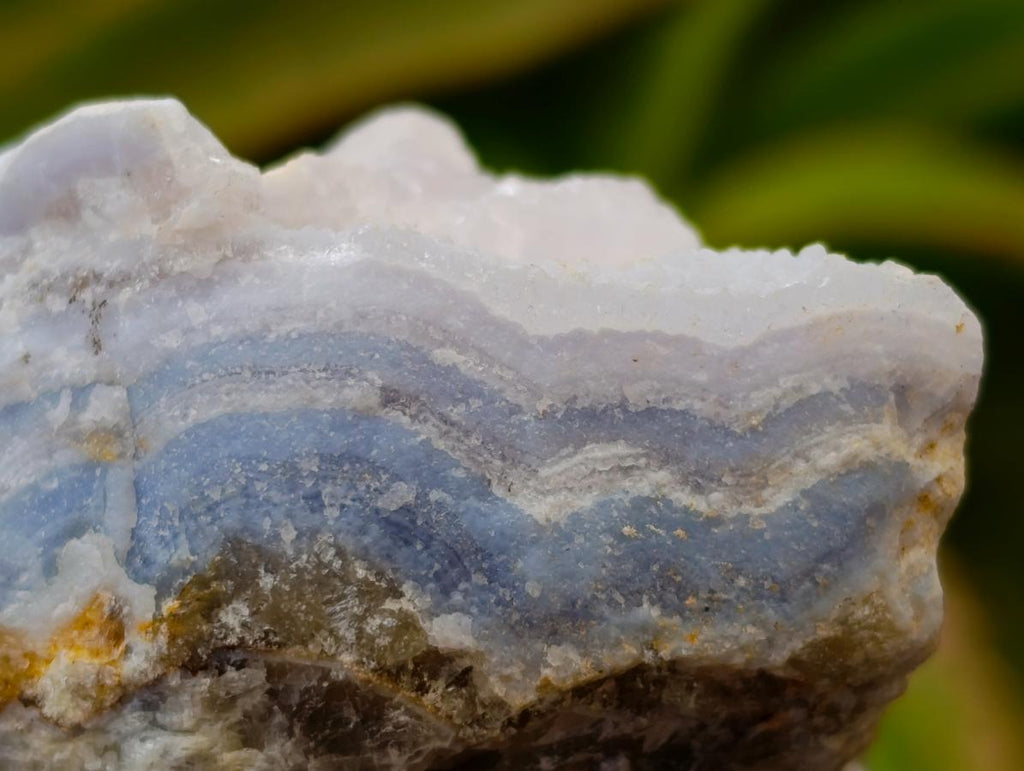 Natural Blue Lace Agate Crystalline Plate Specimens x 2 From Namibia