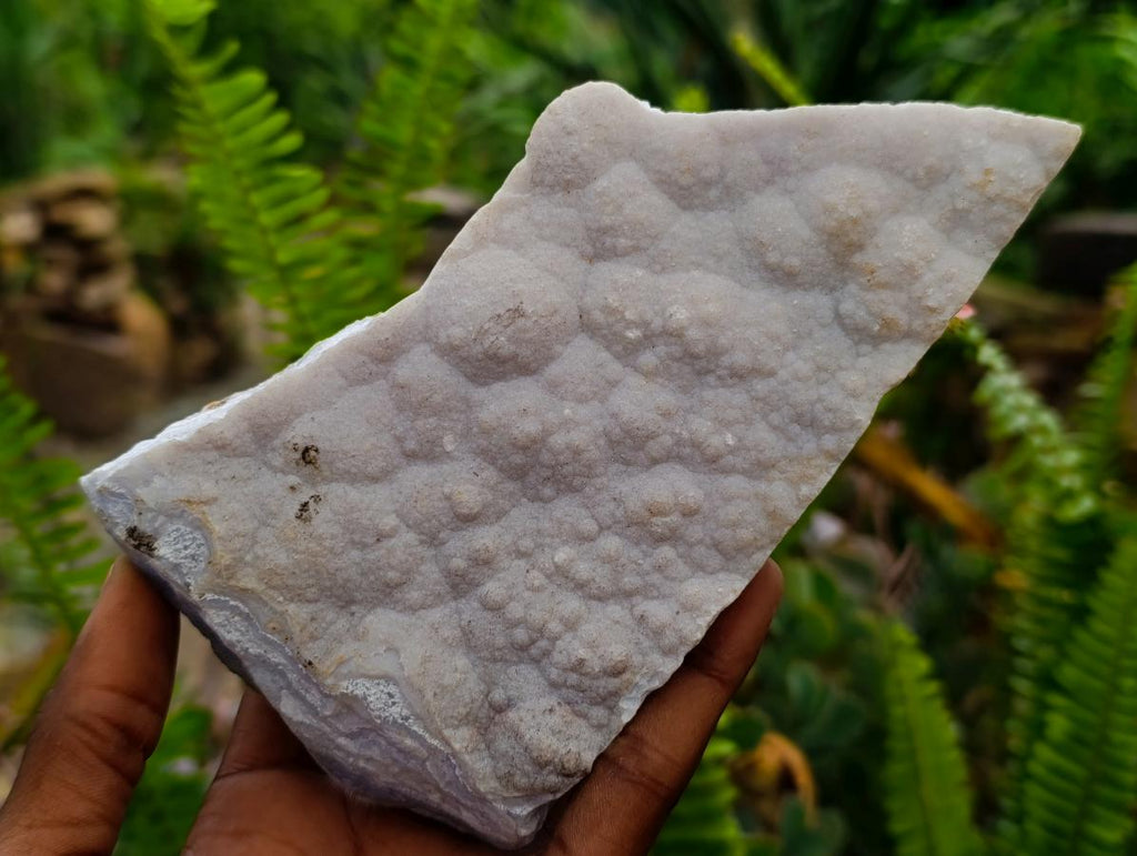 Natural Blue Lace Agate Crystalline Plate Specimens x 2 From Namibia