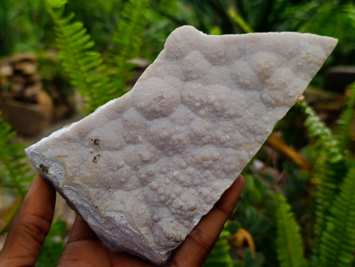 Natural Blue Lace Agate Crystalline Plate Specimens x 2 From Namibia