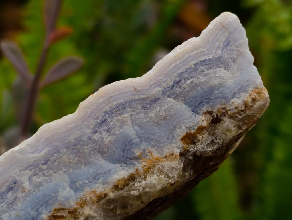 Natural Blue Lace Agate Crystalline Plate Specimens x 2 From Namibia