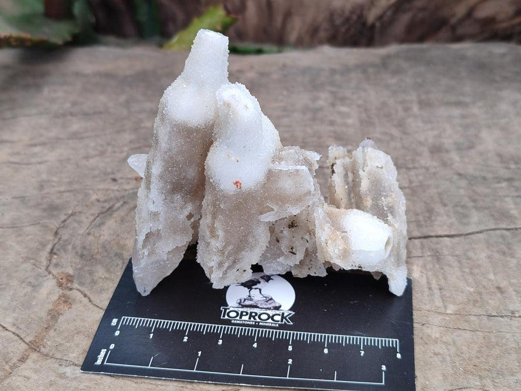 Natural Drusy Quartz Coated Spearhead Calcite Specimens x 7 From Albert's Mountain, Lesotho