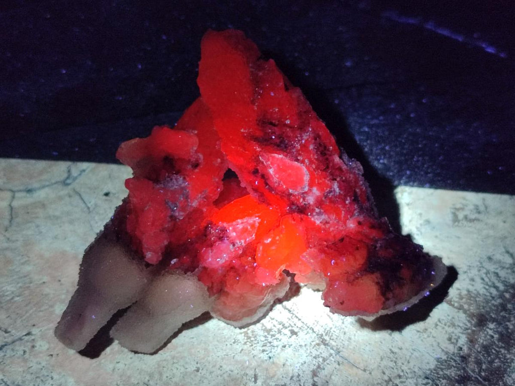 Natural Drusy Quartz Coated Spearhead Calcite Specimens x 7 From Albert's Mountain, Lesotho