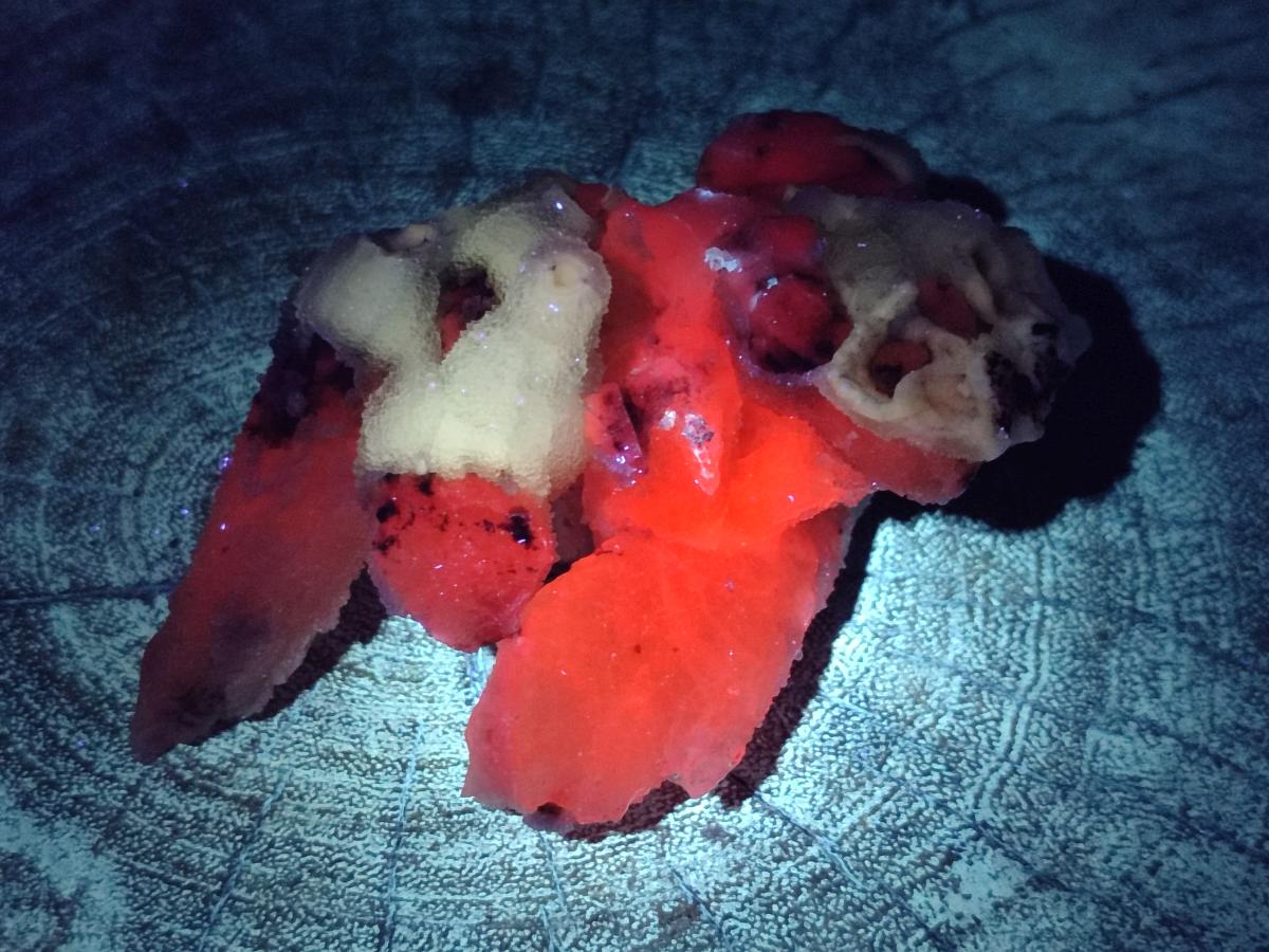 Natural Drusy Quartz Coated Spearhead Calcite Specimens x 7 From Albert's Mountain, Lesotho