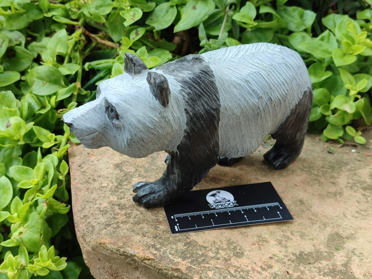 Hand Made Wonderstone Panda Carving x 1 From Zimbabwe