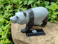 Hand Made Wonderstone Panda Carving x 1 From Zimbabwe