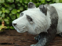 Hand Made Wonderstone Panda Carving x 1 From Zimbabwe