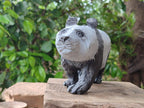 Hand Made Wonderstone Panda Carving x 1 From Zimbabwe