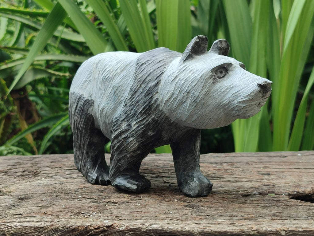 Hand Made Wonderstone Panda Carving x 1 From Zimbabwe