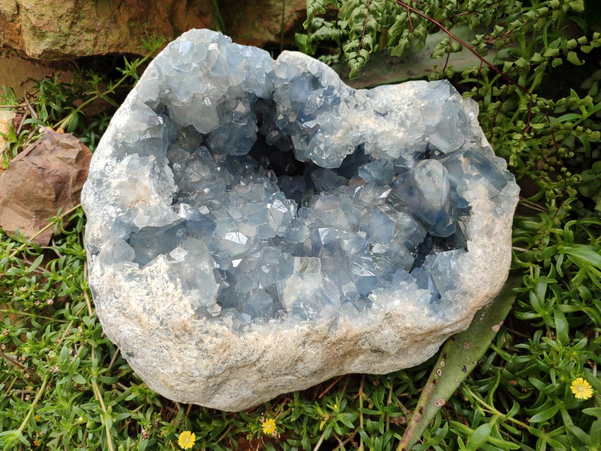 Natural XL Blue Celestite Geode Specimen x 1 From Sakoany, Madagascar