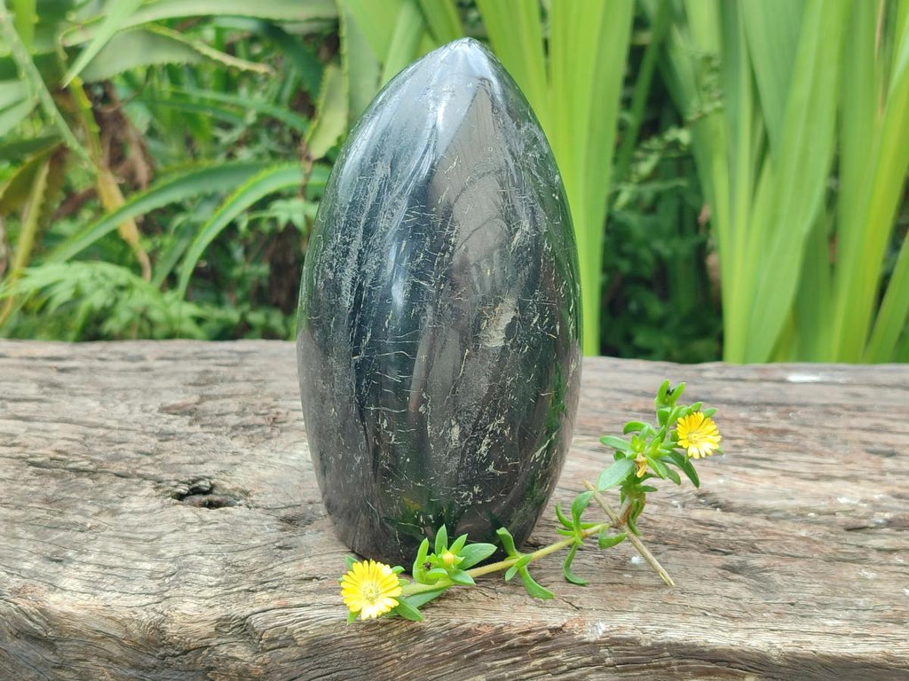Polished Black Tourmaline Standing Free Form x 1 From Madagascar
