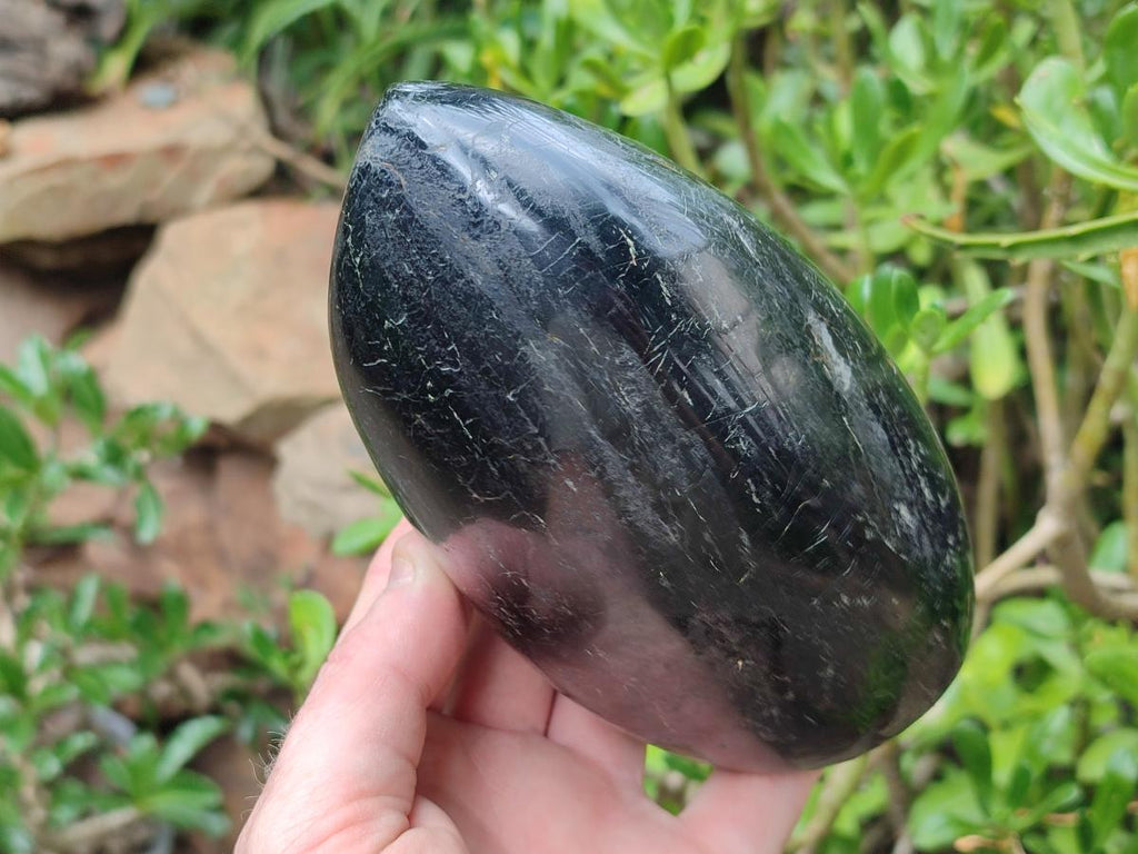 Polished Black Tourmaline Standing Free Form x 1 From Madagascar