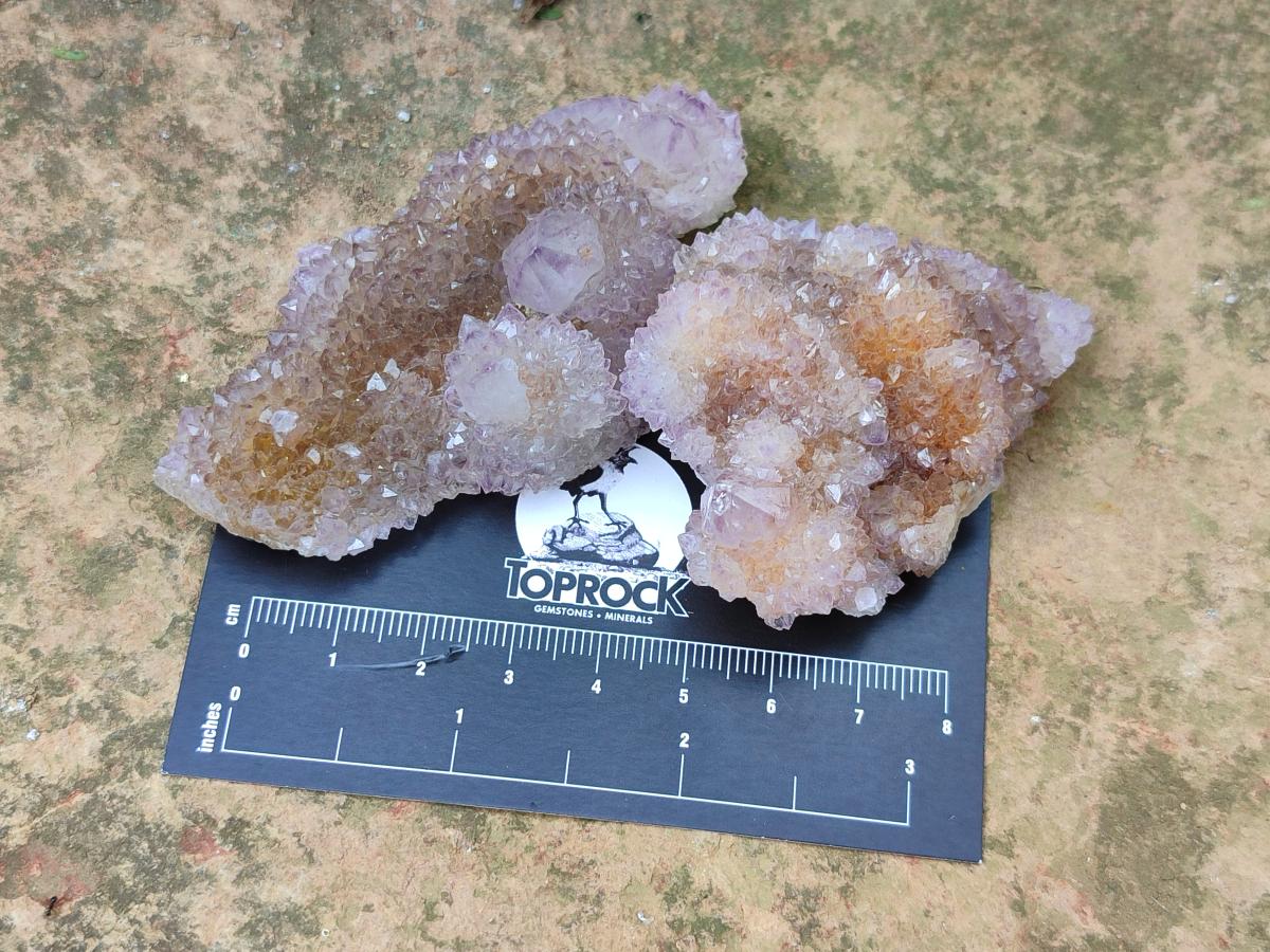 Natural Amethyst and Ametrine Spirit Quartz Clusters x 12 From Boekenhouthoek, South Africa - Toprock Gemstones and Minerals 