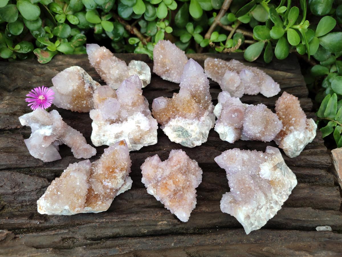 Natural Amethyst and Ametrine Spirit Quartz Clusters x 12 From Boekenhouthoek, South Africa - Toprock Gemstones and Minerals 