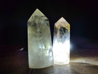 Polished Smokey Window and Citrine Quartz Crystals x 4 From Madagascar