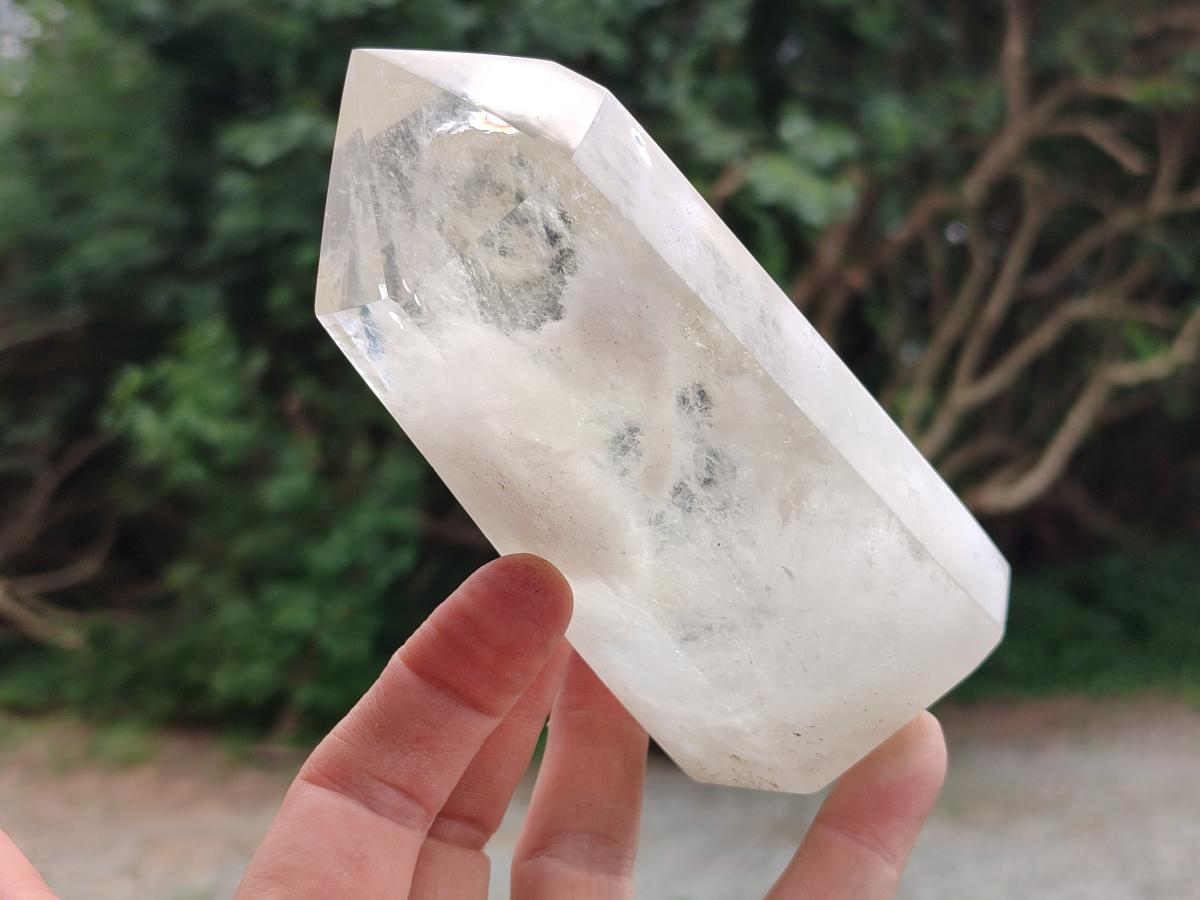 Polished Smokey Window and Citrine Quartz Crystals x 4 From Madagascar