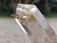 Polished Smokey Window and Citrine Quartz Crystals x 4 From Madagascar