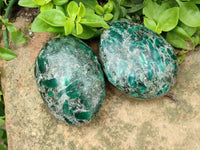 Polished Emerald Mica 'Mutokolite' Standing Free Forms x 6 From Mutoko, Zimbabwe